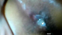 Hairy Morrita's first anal experience leads to farting and creampie