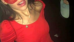 Amateur teen enjoys crossdressing and sucking cock in a swinger's house