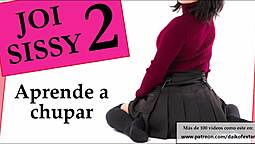 Joi's sissy adventure: Learning to suck and strapping on