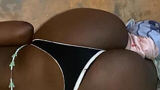 Aline Poses Seductively on Bed Teasing Curves