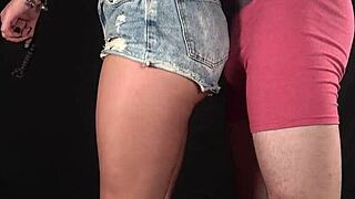 oh damn she loves being tied up while i fuck her hard in standing doggystyle!