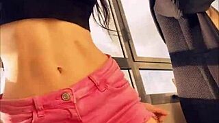 sasha rose teases with sexy striptease shaking athletic ass for neighbors