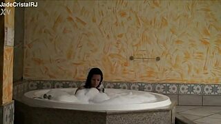 Dude this romanian slut flashes her tight wet pussy poolside at rio hotel