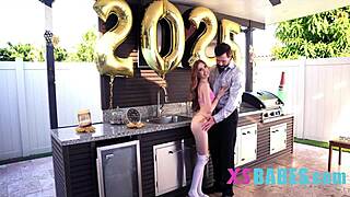 hey tiny slut how's that massive cock stretching your tight pussy on nye?