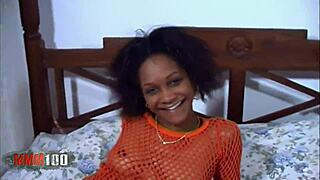 french ebony shania rides terry's cock in intense interracial bedroom quickie