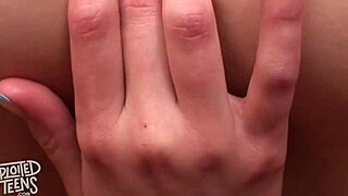 shy petite goth teen sucks and rides cock in amateur casting