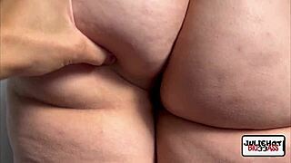 Wife Fucked Hard Swallows Cum Deepthroat Coughing Stockings On