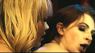 American couple and teen babe in intense public threesome rough pounding