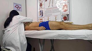 nurse sees patient's huge cock rise ready for curvy latina's tight pussy ride