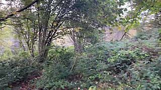 Muscular Guy Spanks Skinny Teen 18+ Pussy Lips In Forest Then Fucks Rough!