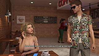 Blonde Bimbo's Public Tease