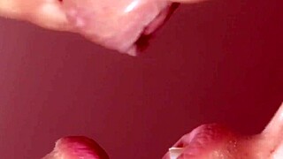 japanese wife sneaks closeup facial cumshot during cheating fuck session