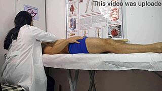 nurse sees patient's huge cock rise ready for curvy latina's tight pussy ride