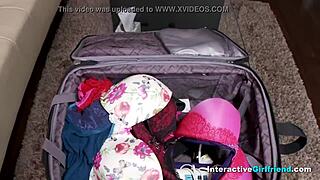 she teases her shaved hole then pounds it wildly with toys