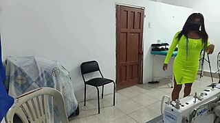 Whore In Lingerie Gets Groped And Dominated At Work By Boss