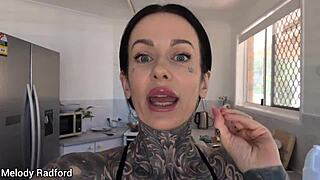 aussie milf's gold coast holiday shows off huge fake tits