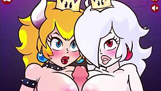 Bowsette Boosette Crave Hard Cocks in Threesome Cumshot POV