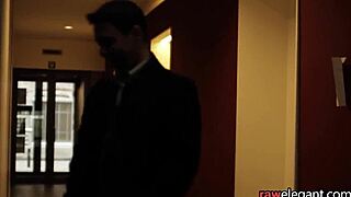 Classy eurobabe with big tits gets creampied bent over after erotic sofa massage