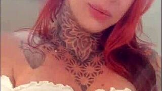 ruiva's big ass clit tease in shower drives fans crazy