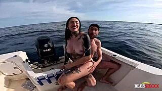 old friend barebacks big titted brunette milf girlfriend on beach while cuckold watches