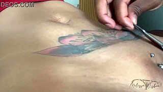 redhead milf wife bends over for stepson's big black cock after shaving