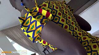 Can This Big Tits Ebony Babe Handle Upside-Down Throat Pounding in Casting?!