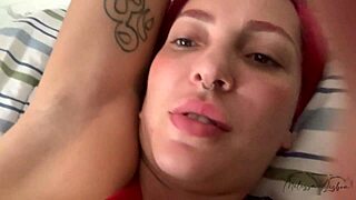 redhead milf wife bends over for stepson's big black cock after shaving