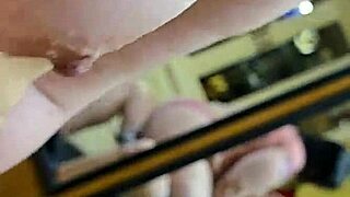 Candid bbw amateur milf sandra returns sucking big natural tits cumshot facial guzzler!