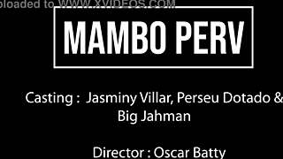 Can this Brazilian ebony princess Jasminy Villar handle two huge white cocks in DAP interracial gaping anal? 😈🍆