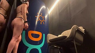 Solarium Spy Cam Catches Oiled Japanese Girl's Big Nipples