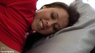 Teacher slaps busty teen's ass fucks her tight hole cums inside pussy