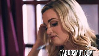 Hot Blonde Wife Rides Stepdad in Husband's Taboo 3some Fantasy