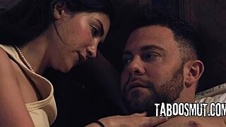 Hot Blonde Wife Rides Stepdad in Husband's Taboo 3some Fantasy