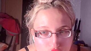 glasses goddess teases tits in clothed domination jerk off addiction