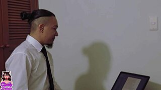 latina student slut skips lesson for proffesor's cock riding and spanking