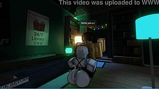 fucked cute librarian femboy's tight ass in the stacks