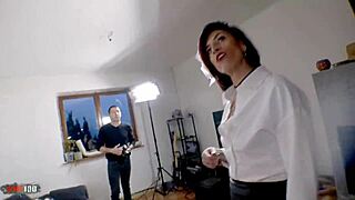 french milf elora mancini casting blows up into rough mmf threesome with nikao and terry kemaco