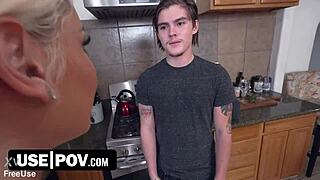 Bridgette B preps halloween party with mike mancini and tyler cruise in taboo mother-in-law cowgirl ride