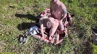 i sunbathe then learn public fucking from big cock