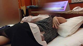 secretary in pantyhose begs for cock torn open fucked deep creampie finish