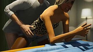 College Babe Fucked Hard in Dorm During GTA 5 Game