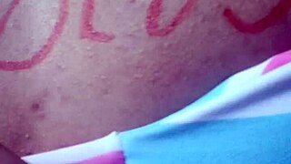 Shemale verification video shows close up cock and ass play