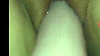 Slut wife stretches wet pussy wide open with huge 10 inch dildo part 2