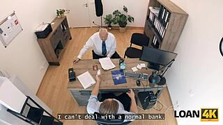 Mina k flaunts shaved pussy and natural tits for big loan cash