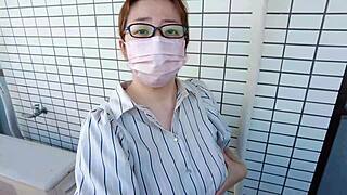 hey check out this married japanese milf on the balcony rubbing her big tits to orgasm full movie link