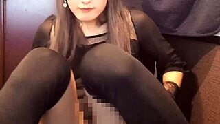 check out this cute gal sissy stroking her cock solo【個撮】