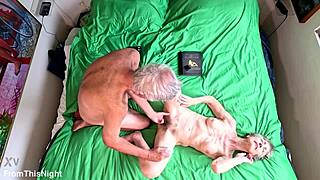 Damn, he films my hairy pussy then fingers it hard and deep!