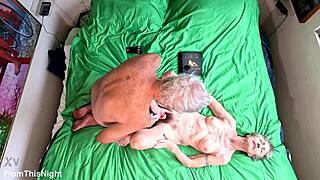 Damn, he films my hairy pussy then fingers it hard and deep!