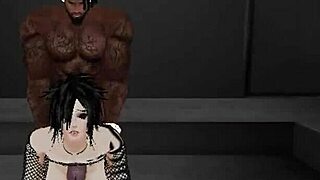 Goth femboy assfucked raw by massive bbc in intense interracial pound