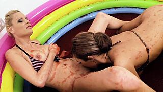 Petite 18-Year-Old Nicole Ray Bounces on Thick Cock with Shaved Pussy Facial Cumshot Finish